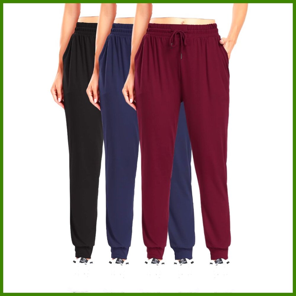 Soft Stretchy Joggers with Pockets for Running Yoga Workout Lounge
